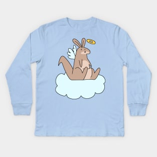 Angel Cloud Kangaroo Kids Long Sleeve T-Shirt